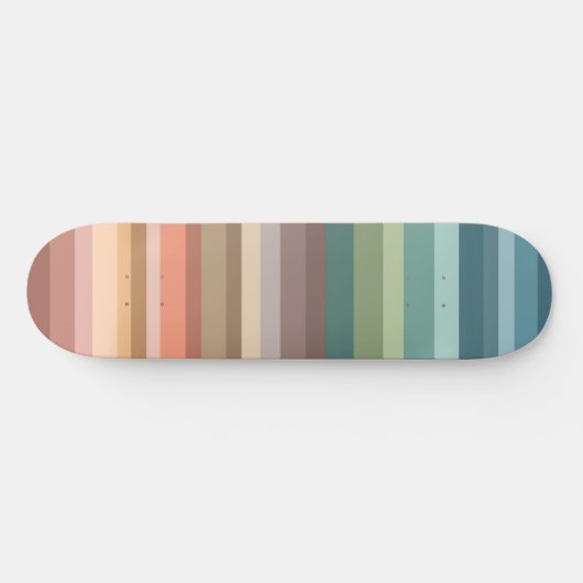 Boho Modern Chic Stripes Skateboard (Horizontal)