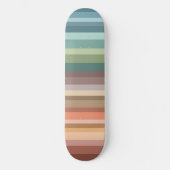 Boho Modern Chic Stripes Skateboard (Vorderseite)