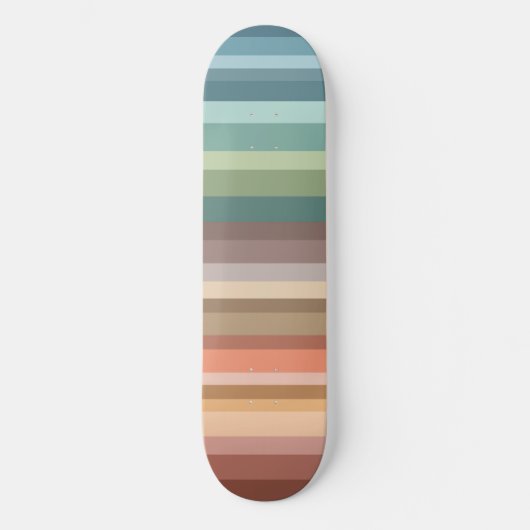 Boho Modern Chic Stripes Skateboard (Vorderseite)