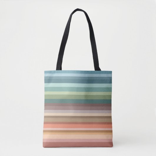 Boho Modern Chic Stripes Tasche (Vorderseite)