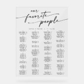 Boho Modern Clear Acrylic Wedding Seating Chart Acrylschild (Vorderseite)
