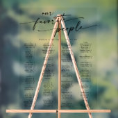 Boho Modern Clear Acrylic Wedding Seating Chart Acrylschild (Neutral)