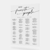 Boho Modern Clear Acrylic Wedding Seating Chart Acrylschild (Winkel)