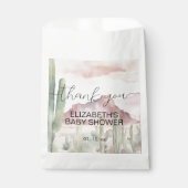 Boho Modern Desert Nature Cactus Baby Shower Geschenktütchen (Vorderseite)