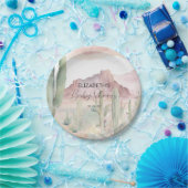 Boho Modern Desert Nature Cactus Baby Shower Pappteller (Party)