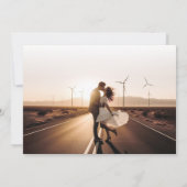 Boho Modern Elegant Wedding Foto Danke Karte (Rückseite)