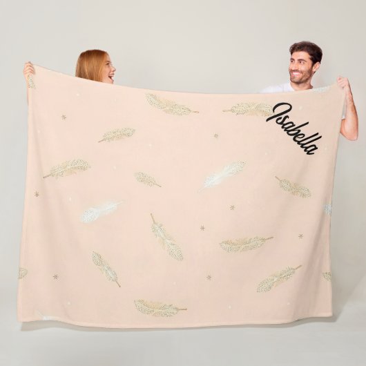 Boho Modern Federn Luxus-Kollektion Fleecedecke (Beispiel)