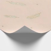 Boho Modern Federn Luxus-Kollektion Geschenkpapier (Ecke)