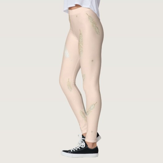 Boho Modern Federn Luxus-Kollektion Leggings (Links)