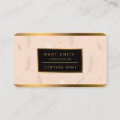 Boho Modern Federn Luxus-Kollektion Visitenkarte (Vorderseite)