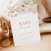 Boho Modern Floral Baby Dusche | Girl Baby Brunch Einladung