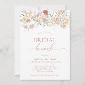 Boho Modern Floral Brautparty | Bridal Brunch Einladung (Vorderseite)