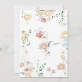 Boho Modern Floral Brautparty | Bridal Brunch I Einladung (Rückseite)