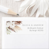 Boho Modern Floral Wedding Rücksendeadresse (Insitu)