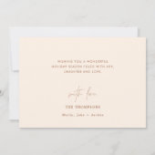 Boho Modern Foto Christmas Card | Happy Holidays Einladung (Rückseite)