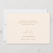 Boho Modern Foto Christmas Card | Retro-Urlaub Einladung (Rückseite)