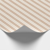 Boho Modern Gender Neutral Striped Beige Brown Tan Geschenkpapier (Ecke)