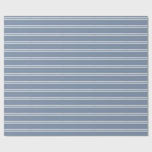 Boho Modern Gender Neutral Striped Coastal Blue Geschenkpapier (Flach)
