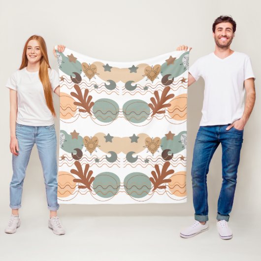 Boho modern geometric wallpaper fleecedecke (Beispiel)