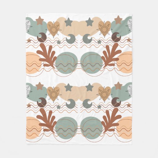 Boho modern geometric wallpaper fleecedecke (Vorderseite)