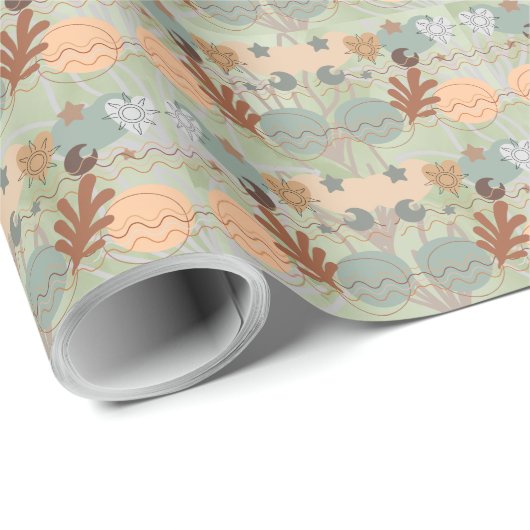 Boho modern geometric wallpaper geschenkpapier (Rolleneckpunkt)