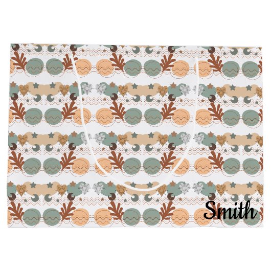 Boho modern geometric wallpaper große geschenktüte (Rückseite)