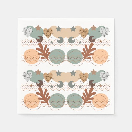 Boho modern geometric wallpaper serviette (Vorderseite)