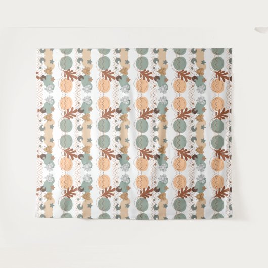 Boho modern geometric wallpaper wandteppich (Vorderseite (Horizontal))