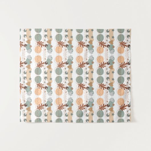 Boho modern geometric wallpaper wandteppich (Vorderseite (Horizontal))
