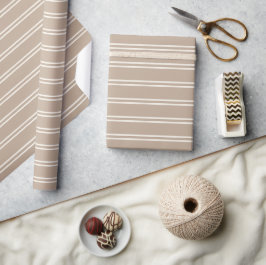Boho Modern Geschlechtsneutrale Gestreifte Einfach Geschenkpapier
