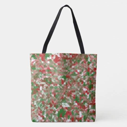 Boho Modern Groovy Christmas Geometric Pattern Tasche (Vorderseite)