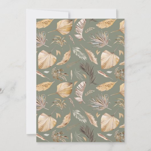 Boho Modern Heart Gender Neutral Baby Shower Dankeskarte (Rückseite)