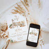 Boho Modern Heart Gender Neutral Baby Shower Einladung