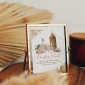 Boho Modern Heart Schriftart Baby Dusche Schnuller Poster