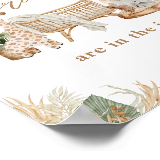 Boho Modern Heart Schriftart Baby Shooting Guess G Poster (Ecke)