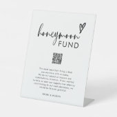 Boho Modern Honeymoon Fund QR will gut unterschrei Sockelschild (Vorderseite)
