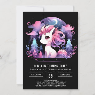 Boho Modern Horse Birthday Einladung