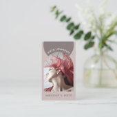Boho-Modern-Makeup-Haar-Arch-Photo-QR-Code-Logo Visitenkarte (Stehend Vorderseite)
