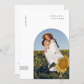 Boho Modern Minimalist Wedding Einladung (Vorne/Hinten)