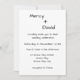 Boho Modern Minimalist Wedding Invitation Einladung