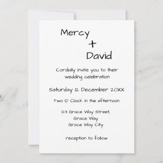 Boho Modern Minimalist Wedding Invitation Einladung
