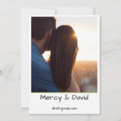 Boho Modern Minimalist Wedding Invitation Einladung (Rückseite)