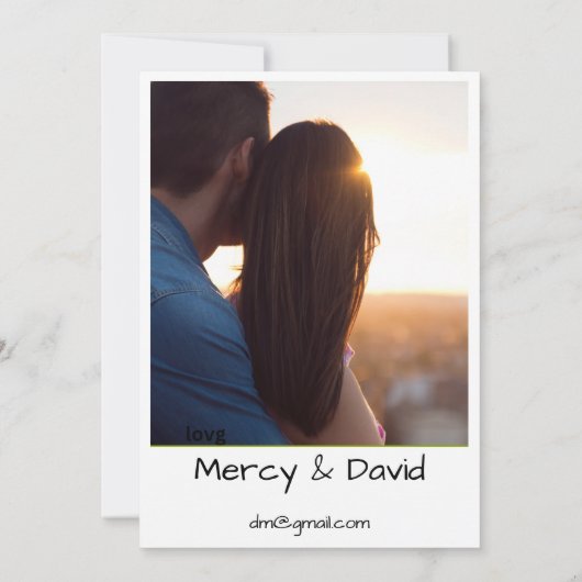 Boho Modern Minimalist Wedding Invitation Einladung (Rückseite)