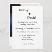 Boho Modern Minimalist Wedding Invitation Einladung (Vorne/Hinten)