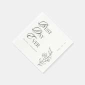 Boho Modern Minimalistisch Best Day Ever Wedding Serviette (Ecke)