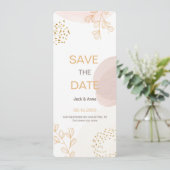 Boho Modern Minimalistisch Save the Date (Stehend Vorderseite)