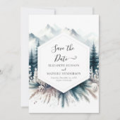 Boho Modern Mountain Wedding Save The Date (Vorderseite)