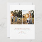 Boho Modern Multiple Fotos Weihnachtskarte Einladung (Rückseite)