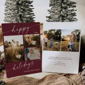 Boho Modern Multiple Fotos Weihnachtskarte Einladung