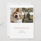 Boho Modern Pet Foto Weihnachtskarte Einladung (Rückseite)